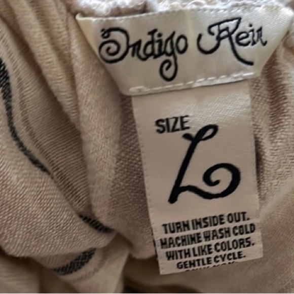 Linen Blend Striped Halter Jumpsuit Size L - Picture 6 of 6